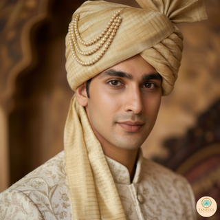 Luxury Men's Pagdi & Safa: Traditional Groom Headwear