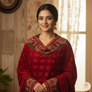 The Dholi Baarat Phulkari Dupatta - Punjabi Phulkari Dupatta