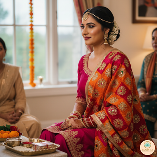 The Sangeet Phulkari Dupatta - Punjabi Phulkari Dupatta