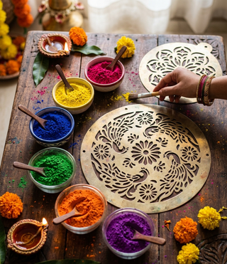Beautifully Crafted Wedding Stencils & Rangoli Essentials