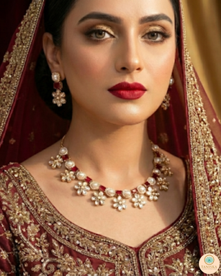 The Royal Rose Bloom Necklace Set