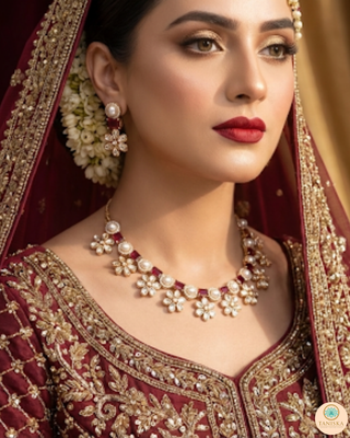 The Royal Rose Bloom Necklace Set