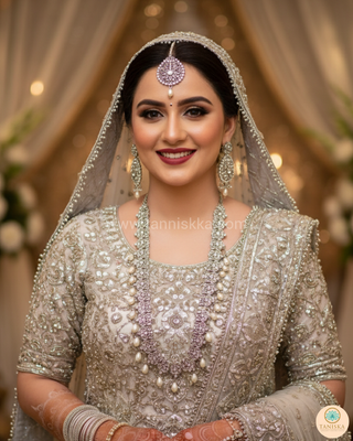 HANIYA Designer Antique Silver Long Haar Set