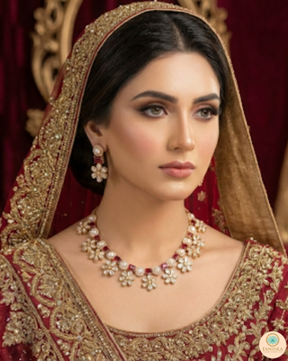 The Royal Rose Bloom Necklace Set