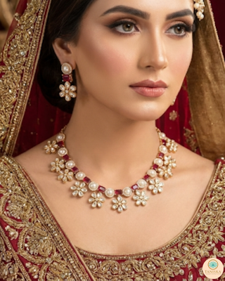 The Royal Rose Bloom Necklace Set