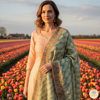 The Pistachio Phulkari Dupatta
