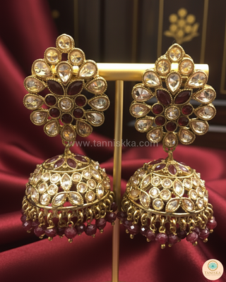 HANIYA Designer Maroon Long Haar Set