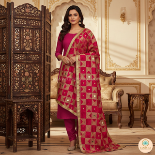 The Fuchsia Phulkari Dupatta