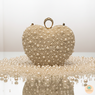 The Pearly White Heart Clutch Bag (Limited Edition)