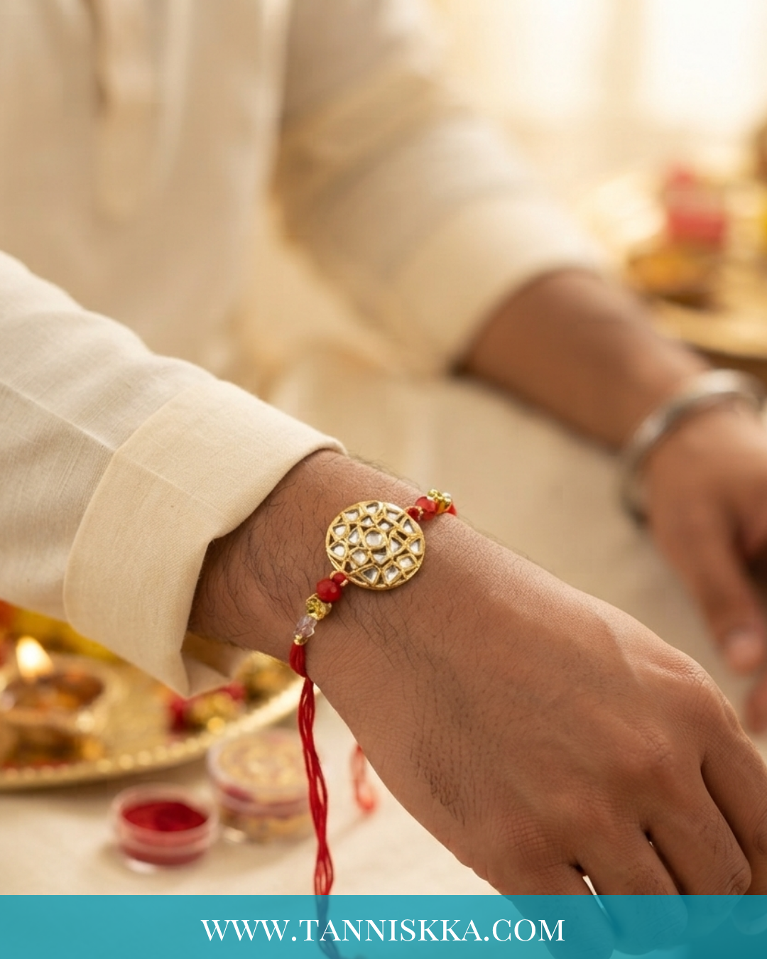 Kundan Rakhi Thread (x1 Thread)