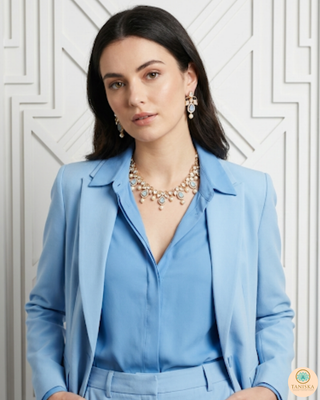 The Verra Necklace Set (Baby Blue)