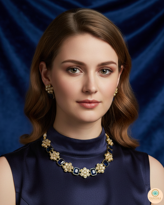 Navy SIMPLE Necklace Set