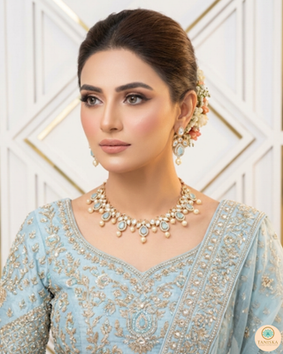 The Verra Necklace Set (Baby Blue)