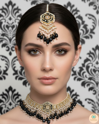 The Onyx Hexagon Majesty Necklace Set