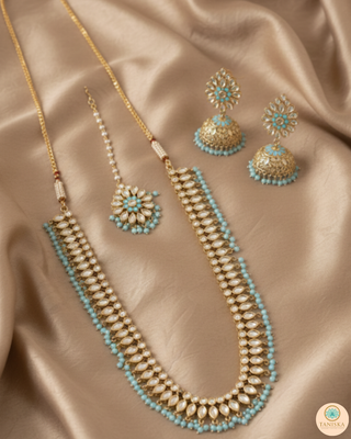 HANIYA Designer Blue Long Haar Set