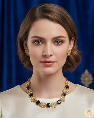 Navy SIMPLE Necklace Set