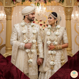 White Bride-Groom Mala
