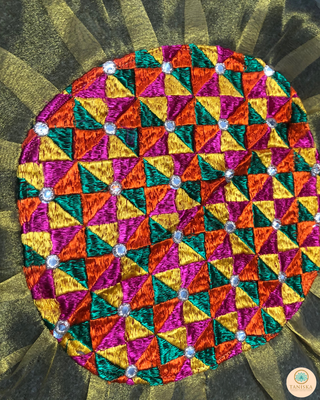 1 Phulkari Multi-Purpose DORI RUMAL (Gift Bag, Thaal Cover, Potli Bag - Perfect for: Indian Wedding, Shagan Ceremony, Chunni Charhana, Bridal Shower, Baby Shower, Maiyan, Weddings, Favors, Shaadi, Walima)