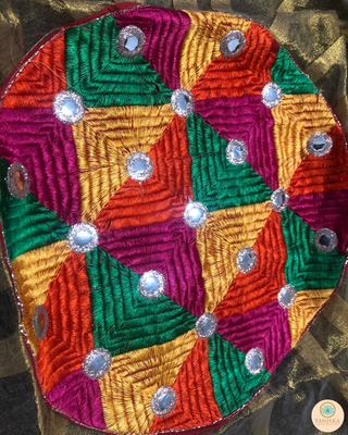 1 Phulkari Multi-Purpose DORI RUMAL (Gift Bag, Thaal Cover, Potli Bag - Perfect for: Indian Wedding, Shagan Ceremony, Chunni Charhana, Bridal Shower, Baby Shower, Maiyan, Weddings, Favors, Shaadi, Walima)