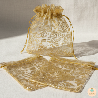 Luxury Jaw String Gift Bag - Perfect For Any Occassion (Pack of 10 Pieces)