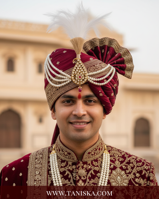 Imperial Kundan & Pearl Crest Kalgi