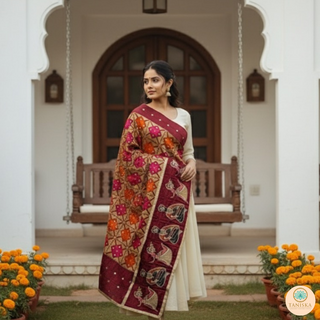 The Bridal Shagun Phulkari Dupatta