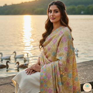 The Sunehri Shehnai Phulkari Dupatta