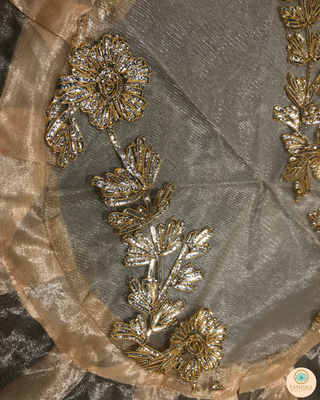 1 Golden Multi-Purpose DORI RUMAL (Gift Bag, Thaal Cover, Potli Bag - Perfect for: Indian Wedding, Shagan Ceremony, Chunni Charhana, Bridal Shower, Baby Shower, Maiyan, Weddings, Favors, Shaadi, Walima)