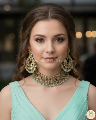 MISHKA Designer Mint Choker Set