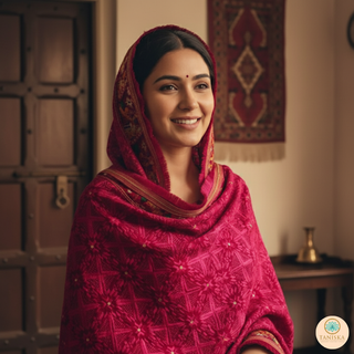 The Dulha-Dulhan Phulkari Dupatta