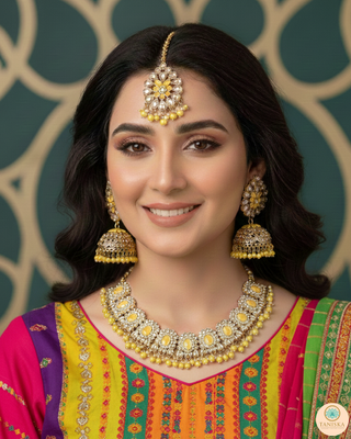 The Radiant Aavya Citrine Necklace Set