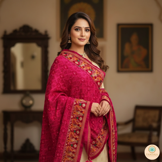 The Dulha-Dulhan Phulkari Dupatta