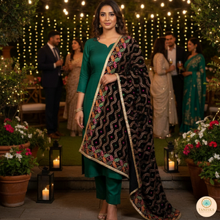 The Kashmiri Raat Phulkari Dupatta