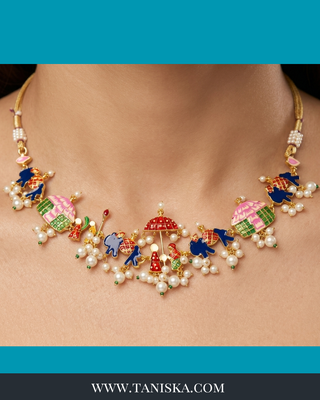 The Utsav Meenakari Heritage Necklace - Chain Only