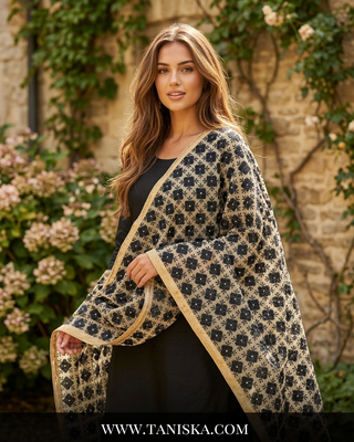 Midnight Bloom Heritage Phulkari