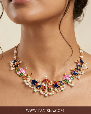 The Utsav Meenakari Heritage Necklace - Chain Only