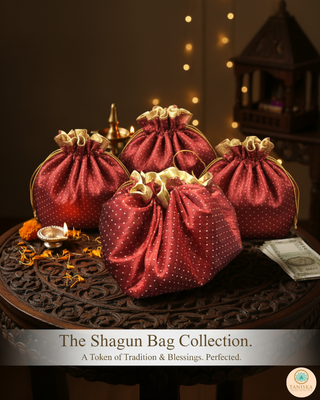 1 Maroon Multi-Purpose DORI RUMAL (Gift Bag, Thaal Cover, Potli Bag - Perfect for: Indian Wedding, Shagan Ceremony, Chunni Charhana, Bridal Shower, Baby Shower, Maiyan, Weddings, Favors, Shaadi, Walima)