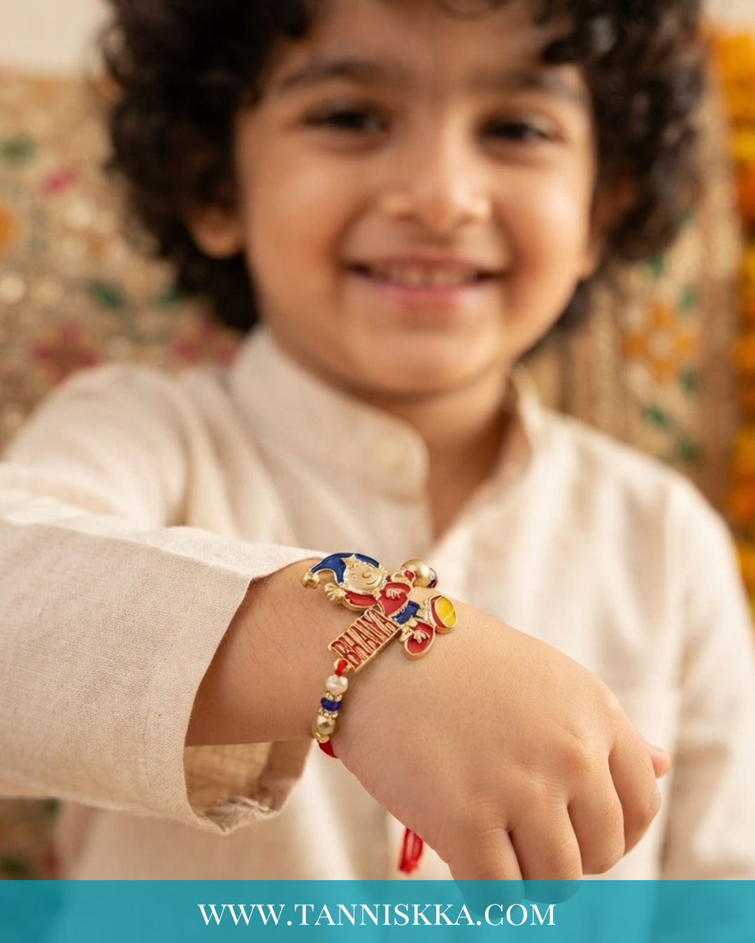Noddy Cartoon Character Kids Rakhi Thread (x1 Thread)