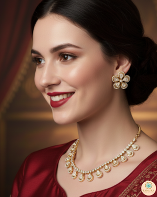 The Aurelia Floral Kundan Necklace Set