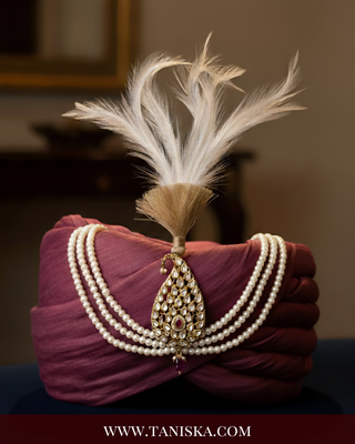 Imperial Kundan & Pearl Crest Kalgi