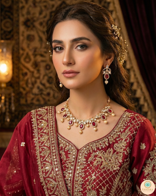 The Verra Necklace Set (Red)