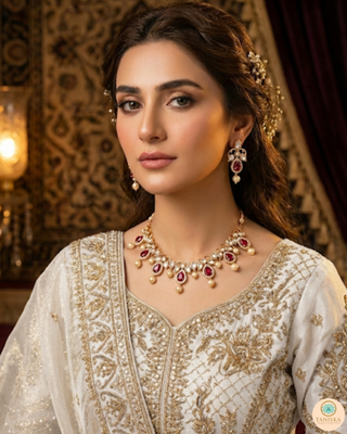 The Verra Necklace Set (Red)