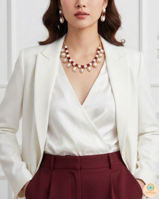 The Verra Necklace Set (Red)