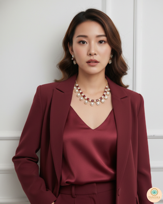 The Verra Necklace Set (Red)