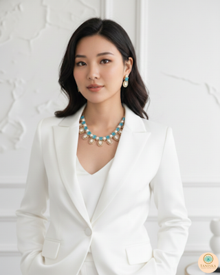 The Verra Necklace Set (Turquoise)