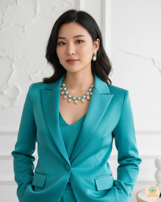 The Verra Necklace Set (Turquoise)