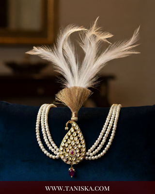 Imperial Kundan & Pearl Crest Kalgi