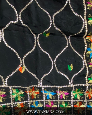 Pure Raven Heritage Gota & Starburst Phulkari