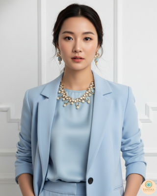 The Verra Necklace Set (Baby Blue)