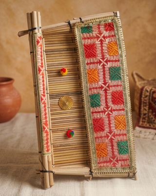 Traditional Handcrafted Punjabi Jaggo Chaj - Phulkari Embroidered Wedding Decor (Chaj Only)